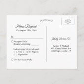 カウボーイ素朴ブーツフローラストリングライトRSVP インビテーションポストカード (裏面)