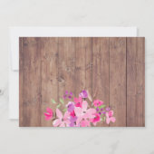 カウボーイ素朴ブーツフローラベビーシャワー 招待状 (裏面)