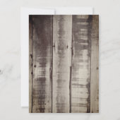 カウボーイ素朴ブーツホームカミングダンス 招待状 (裏面)