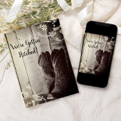 カウボーイ素朴ブーツ西ウェディング日付を保存 招待状