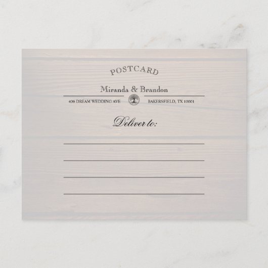 カウボーイ素朴ブーツ西ウェディング日付を保存 案内ポストカード (裏面)