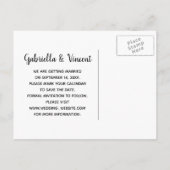 カウボーイ素朴ブーツ西ウェディング日付を保存 案内ポストカード (裏面)