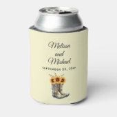 カウボーイ素朴ブーツ(ひまわり付き結婚) 缶クーラー (缶裏面)