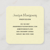 カウボーイ素朴ブーツ(ひまわり) スクエア名刺 (裏面)