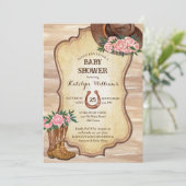 カウボーイ素朴ブ感じー帽の水の色 招待状 (スタンド正面)