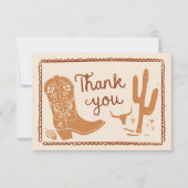 カウボーイ素朴ベイビーシャワーサンキューカード サンキューカード (正面)