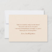 カウボーイ素朴ベイビーシャワーサンキューカード サンキューカード (裏面)