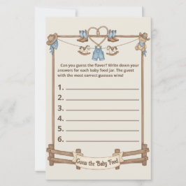 カウボーイ素朴ベイビーシャワーベビー食品ゲームを推測