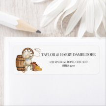 カウボーイ素朴ベイビーシャワー差出人住所ラベル