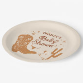 カウボーイ素朴ベイビーシャワー紙プレート ペーパープレート (アングル)