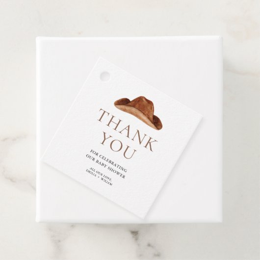 カウボーイ素朴ベイビーシャワー フェイバータグ (インサイチュ)