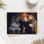 カウボーイ素朴メリークリスマスフォトホリデーカード シーズンカード