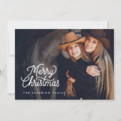 カウボーイ素朴メリークリスマスフォトホリデーカード シーズンカード (正面)