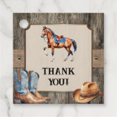 カウボーイ素朴乗馬バースデーパーティー フェイバータグ (正面)