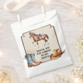 カウボーイ素朴乗馬バースデーパーティー フェイバーバッグ (クリップ留めされた状態)