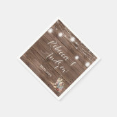 カウボーイ素朴女性のカーボーイブーツストリングライト結婚ズ スタンダードカクテルナプキン (角)