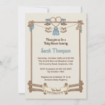 カウボーイ素朴物干しボーイ赤ちゃんシャワー