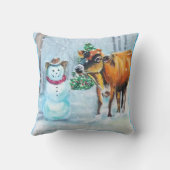カウボーイ素朴雪だるま装飾用クッション クッション (裏面)