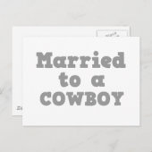 カウボーイ結婚したに ポストカード (正面/裏面)