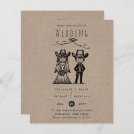 カウボーイ結婚のマンガ花婿の手描き