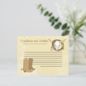 カウボーイ結婚の書き込み可能アドバイスカード アドバイスカード (スタンド正面)