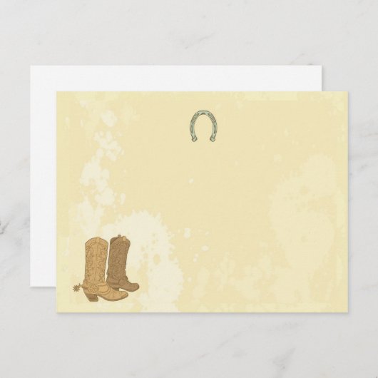 カウボーイ結婚の書き込み可能座席表 ポストカード (正面/裏面)