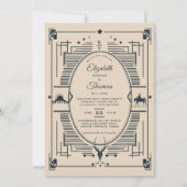 カウボーイ結婚の素朴ヴィンテージエレガント 招待状 (正面)