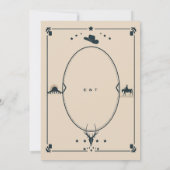 カウボーイ結婚の素朴ヴィンテージエレガント 招待状 (裏面)