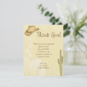 カウボーイ結婚ズフラットサンキューカード 招待状 (スタンド正面)