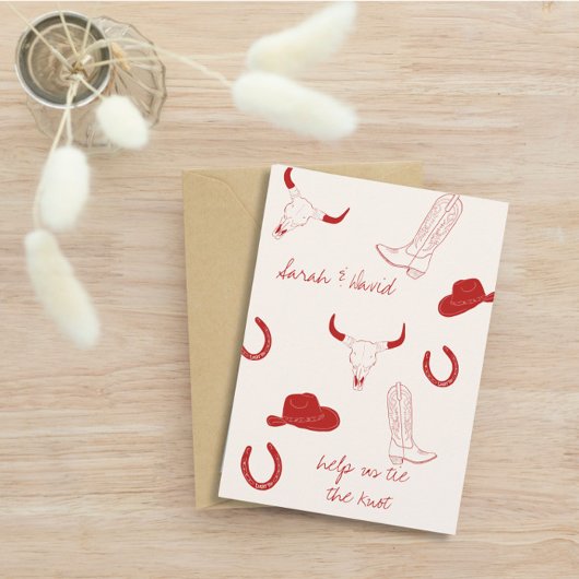 カウボーイ結婚テーマ セーブザデート