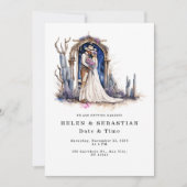 カウボーイ結婚フローラウエス素朴結婚ズ 招待状 (正面)