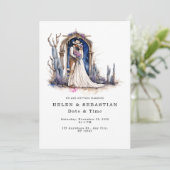 カウボーイ結婚フローラウエス素朴結婚ズ 招待状 (スタンド正面)