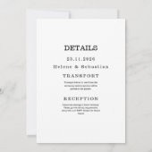 カウボーイ結婚フローラウエス素朴結婚ズ 招待状 (裏面)