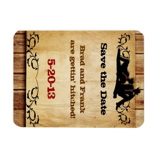 カウボーイ結婚ーは救ゲイの最新の磁石を探す マグネット (横)