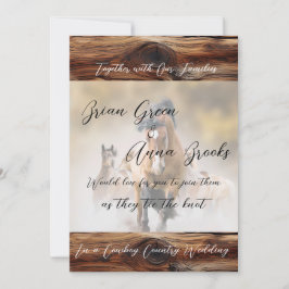 カウボーイ結婚式招待状ダンスとBBQ 招待状