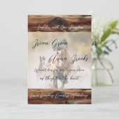 カウボーイ結婚式招待状ダンスとBBQ 招待状 (スタンド正面)