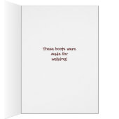 カウボーイ縁付きブーツグリーティングカード (内側 (右))