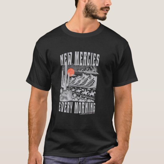 カウボーイ聖書の聖句 ウエスタン風キリスト教 メンズ用 Tシャツ (正面)