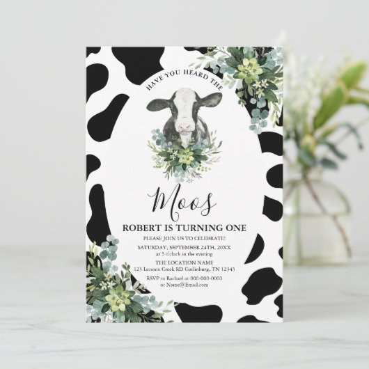 カウボーイ聞いたことがあるMoos誕生日招待状 招待状 (スタンド正面)