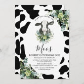 カウボーイ聞いたことがあるMoos誕生日招待状 招待状 (正面/裏面)