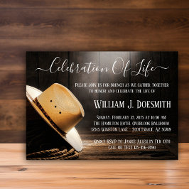 カウボーイ葬儀追悼会 招待状