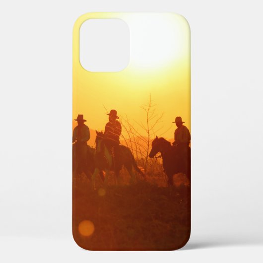 カウボーイ衣装wとしてのライダーのシルエット Case-Mate iPhoneケース (裏面)