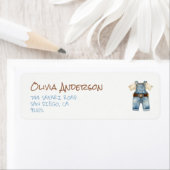 カウボーイ衣類野生の西男の赤ちゃんシャワー ラベル (インサイチュ)