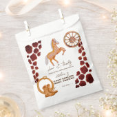 カウボーイ西ロデオ赤ちゃんシャワー フェイバーバッグ (クリップ留めされた状態)