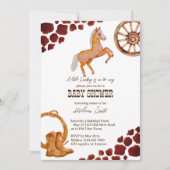 カウボーイ西ロデオ赤ちゃんシャワー 招待状 (正面)