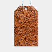 カウボーイ西素朴国結婚式モノグラム ギフトタグ (裏面)