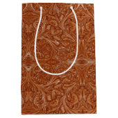 カウボーイ西部の国のパターン工具革 ミディアムペーパーバッグ (正面)