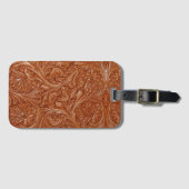 カウボーイ西部の国のパターン工具革 ラゲッジタグ (正面横)