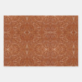 カウボーイ西部の国のパターン工具革 ラッピングペーパーシート (正面)