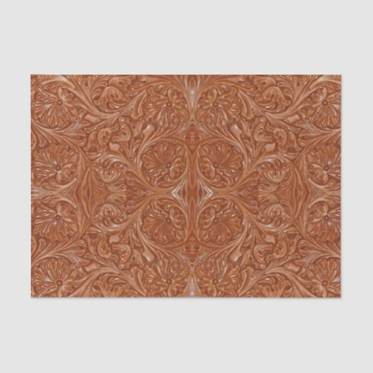 カウボーイ西部の国のパターン工具革 薄葉紙 (正面)